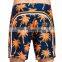 100% polyester palm tree printed boardshorts swim trunks men