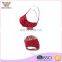 Wholesale cheap red sexy ladies basic bra & panty underwear set