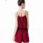 Sleeveless Spaghetti Strap Ladies’ Red Jumpsuit