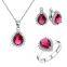 The Platinum Gold Plated 925 Sterling Silver Jewelry Set Inlay Elegant Crystal And Cubic Zircons