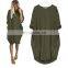 Wholesale women plus size casual dress with side pockets
