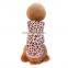 New fashion leopard print simple design french bull dog hoodies plain pet clothes