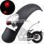 Cafe racer Motorcycle Metal Rear Fender Mudguard with Chrome Tail Brake Light for Harley BOB Bobber