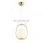 Modern White Glass Ceiling Light Bedside Retro Decorative Pendant Lamp