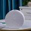 Lace Pattern Nordic Semicircle Flat White Ceramic Flower Vase For Livingroom Showroom Hallway
