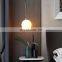 Glass Ball Hanging Chandelier Modern Round Dining Room Pendant Light