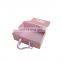 Luxury Design Logo Custom With Ribbon Handle Pink Art Paper Coat Grey Board Foldable Magnetic Gift Boxes for Clothes