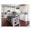 Custom I shaped euro antique wood white style small kitchen cabinet