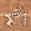 Pack of 16 wooden christmas tree diy ornament crafts natural wood hanging tags pendant with strings
