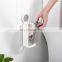 amazon hot sale wall mounted adhesive plastic toilet brush with holder