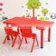 Plastic nice looking 8 seats design plate table and chair for school kids