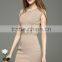 2016 new arrival knit beaded dress slim hip hop sleeveless dress with modern beading design