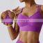 Women Recycled Thin Strap Sports Bras Factory Sales Front Folding Sexy Cross Back Yoga Tops