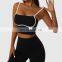Factory Sale Contrasting Colors Backless Sports Bras Sling Straps Yoga Fitness Tops