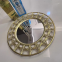13 Inch New Design Round Decorate Charger plate With Mirror European and American Banquet Plate