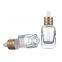 Square shape High end thick bottom glass 10ml 20ml 30ml dropper bottle Skin Recovering Essence packing glass bottle empty clear glass bottles
