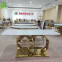 wholesale dining room furniture luxury design slate dining table stainless steel frame dining tables