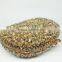 customized high-end tree shape gold crystal clutch bag