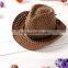 Cool design handmade crimping cheap Summer lemmy Straw Hat Children hat cowboy hat bulk
