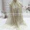 High Quality 2016 Spring Newest Embroidery Lace Brim Cotton Linen Scarves for Women