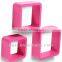 home decoration wooden wall cube shelf design
