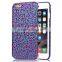 Glitter Powder Leather Coated Hard Plastic Cover for Apple iphone 6/6s