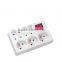 7way French Socket Power Strip Surge Protector With Switch