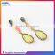 Fashion multicolor women's colorful zircon and alloy drop earrings