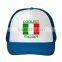 Custom private label logo ventilated mesh back italian flag hat