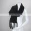 Black knit infinity scarf,stretch winter acrylic knitted scarf
