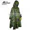 Polyster PVC Jungle Camouflage Poncho Raincoat Used For Tents