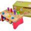 Deluxe Toddler Toy 8 Smile Face Baby Play Wooden Hammer Bench