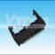 Dongguan factory price 2.54mm pitch two rows right angle black color Ejector header