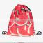 Top Fashion summer girls backpack drawstring bag baby panda 3D digital print sewing No raw edges tote tutorial with travel stuff