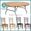 Outdoor banquet wooden folding dining table and chiavari chair
