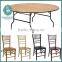 Outdoor banquet wooden folding dining table and chiavari chair