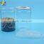 Clear plastic pet can with aluminum lid for food packaging