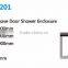 Aluminum Frame Folding Tempered Glass Shower Cubicle(KT4001)