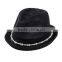 Korean style head accessories paper straw hats women pearl fedora hat