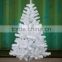 Hot selling 180cm PVC white bushy Christmas tree/Promotion white Christmas tree