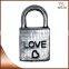 Zinc Alloy LOVE Lock Charm Pendant in Antique Silver20x10mm for Handcraft Bracelet Necklace