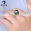 Natural Sea Water Tahitian Vintage Pearl Engagement Rings
