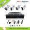 high quality dvr kit Home security kits 720p 1mp 4 cameras 4ch dvr surveillance h264 with P2P CMS