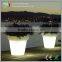 Modern round shape high LED decoration garden pot / Waterproof Outdoor LED flower pot
