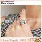 Fashion square clear crystal new model wedding ring for women