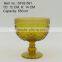 press glass drinkingware/Wine goblet,Hiball,tumbler, sundae cup,pitcher in Amber color with sunflower embossed patern