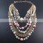 New European And American Big Pearl Blending Exaggeration Party Long Multi-Color Necklace