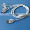 40cm white 3 in 1 usb multi charger cable