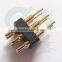 male gender two row 6pin connector pogo pin connector for PCB application