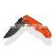 Folding Pocket Knife with Black Coated Blade & Double colored aluminum handle